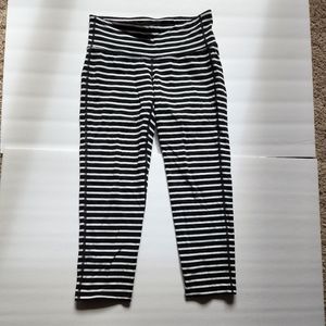 Athleta Chaturanga Capri Striped Leggings